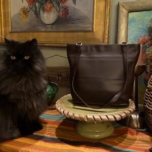 COACH Tribeca Bucket Tote in Brown Leather